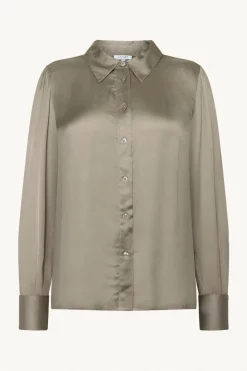 Claire Naisten Pusero, RHONA SHIRT Ruskeanharmaa