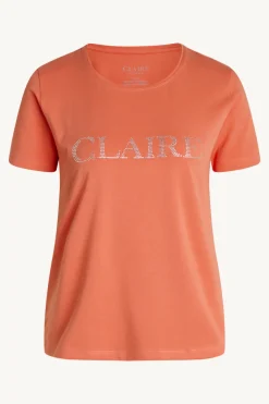 Claire, Naisten T-Paita, Allison Logo T-Paita Oranssi