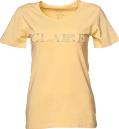 Claire Naisten T-paita, Logo Keltainen