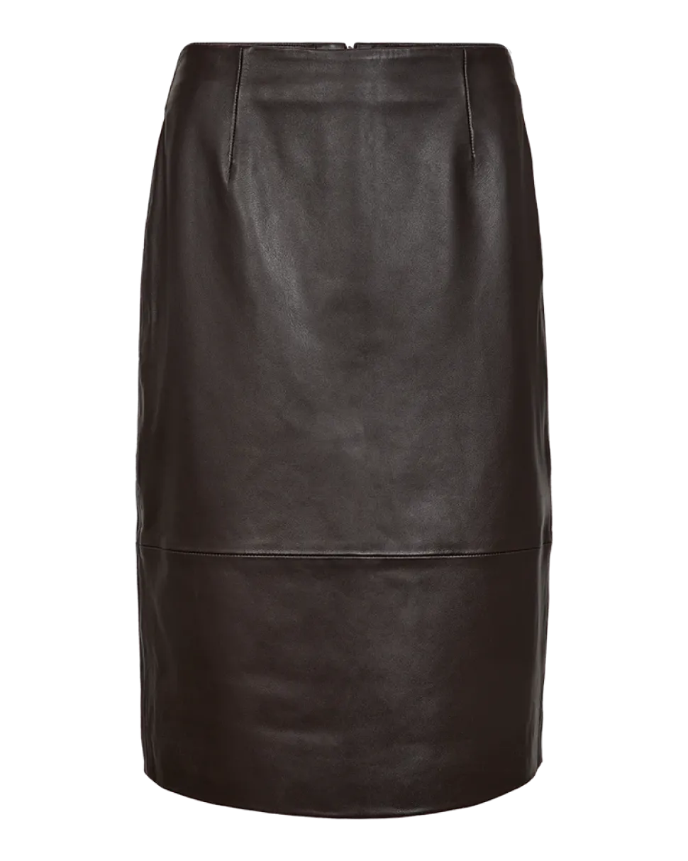 Copenhagen Muse naisten hame BARON SKIRT, tummanruskea