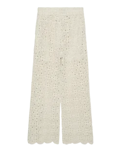 COPENHAGEN MUSE naisten housut, CROCHET PANT Luonnonvalkoinen