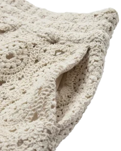 COPENHAGEN MUSE naisten housut, CROCHET PANT Luonnonvalkoinen