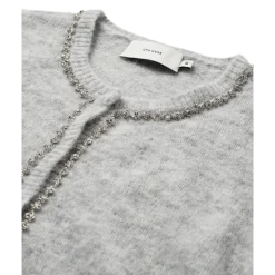 Copenhagen Muse naisten neuletakki IBRA CARDIGAN, vaaleanharmaa