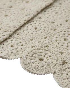 COPENHAGEN MUSE naisten neulepusero, CROCHET CARDIGAN Luonnonvalkoinen