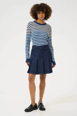 Culture naisten farkkuhame, CUBINK ROSELLE SKIRT Darkblue Wash