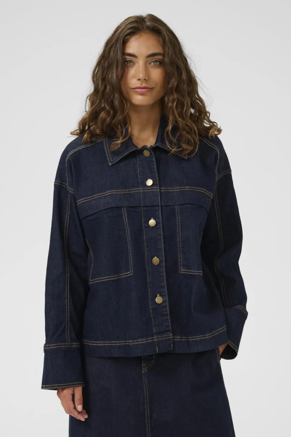 Culture naisten farkkutakki Cumoya Bobbie Jacket, Rinse Wash