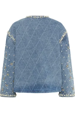 Culture naisten farkkutakki, CUALYS DENIM JACKET Light Blue Wash