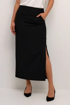 Culture Naisten Hame, ARIANE LONG SKIRT Musta