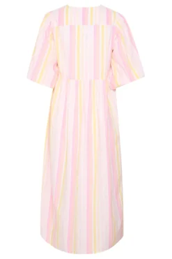 Culture naisten mekko, CUBEHA DRESS Pink/Yellow/Lavender