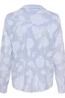 Culture naisten paitapusero Cuzanday Shirt, sinivalkoinen raita