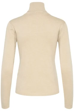 Culture Naisten Poolokauluksellinen Neule, ANNEMARIE ROLLNECK Warm Sand Melange