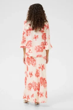 Culture naisten pusero, CUALEXA SHIRT White/Redflower