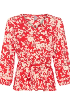 Culture Naisten Pusero, JENNY BLOUSE Punainen Kuosi