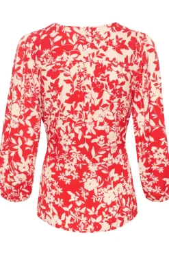 Culture Naisten Pusero, JENNY BLOUSE Punainen Kuosi