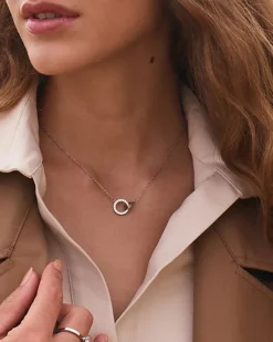 Edblad kaulakoru, ETERNAL ORBIT NECKLACE STEEL Hopeanharmaa