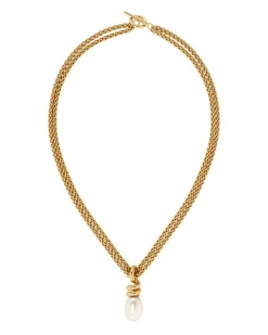 Edblad kaulakoru Swivel Necklace Pearl L, Gold pleated
