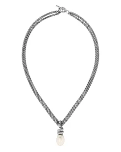 Edblad kaulakorut Swivel Necklace Pearl L Steel, Stainless steel