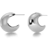 Edblad korvakorut Bold Creoles L Steel, Stainless steel