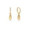 Edblad korvakorut Drop Mini Hoops, Gold pleated