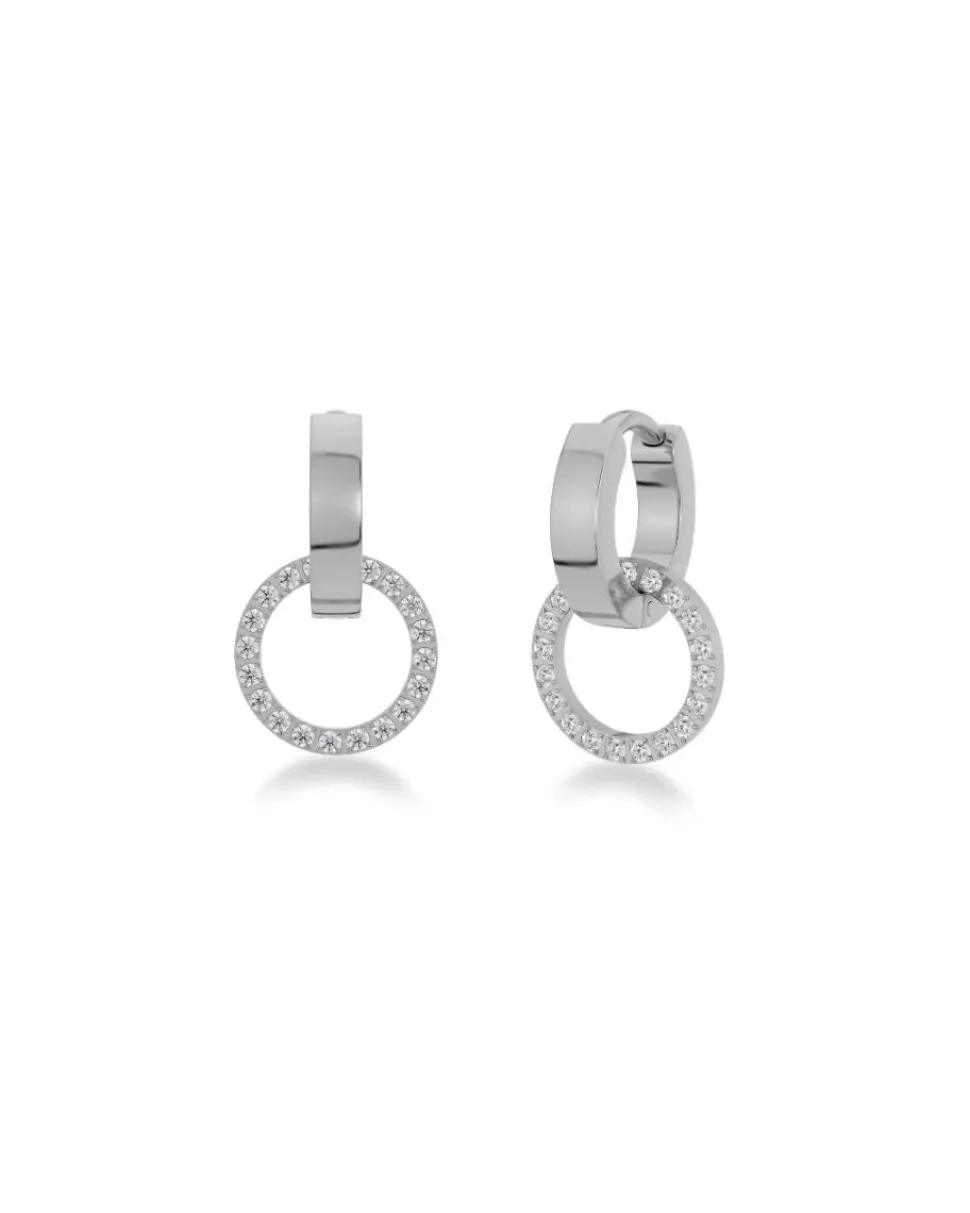 Edblad korvakorut, ETERNAL ORBIT EARRINGS STEEL Hopeanharmaa