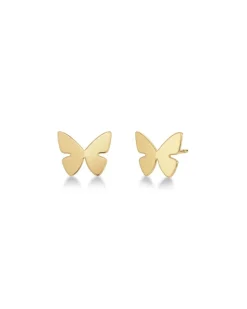 Edblad korvakorut Papillon Studs Gold, Gold pleated