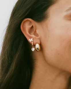 Edblad korvakorut Papillon Studs Gold, Gold pleated
