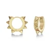 Edblad korvakorut Peak Hoops Icon M Gold, Gold pleated