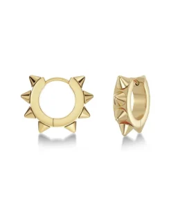 Edblad korvakorut Peak Hoops Icon M Gold, Gold pleated