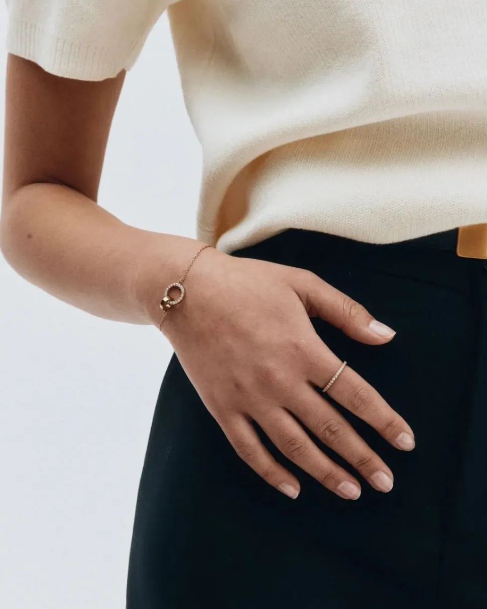 Edblad sormus Glow Ring Mini Gold, Gold pleated