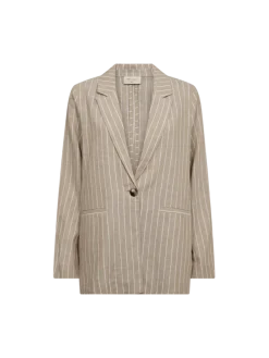Freequent naisten bleiseri, LAVEGA JACKET Raidallinen Beige