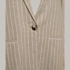 Freequent naisten bleiseri, LAVEGA JACKET Raidallinen Beige