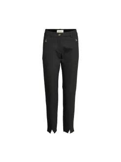 Freequent Naisten Housut ISADORA ANKLE PA ZIP POCKET Musta
