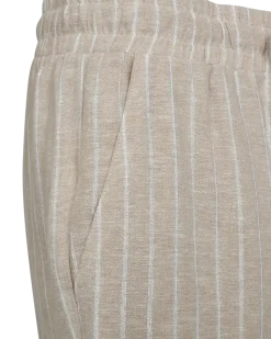 Freequent naisten housut, LALUX PANTS Raidallinen Beige