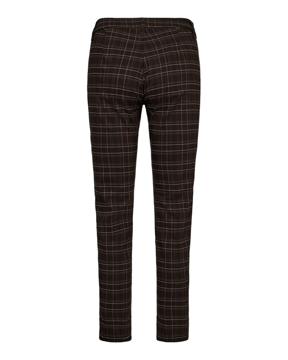 Freequent naisten housut, REX PANT Beige Ruutu