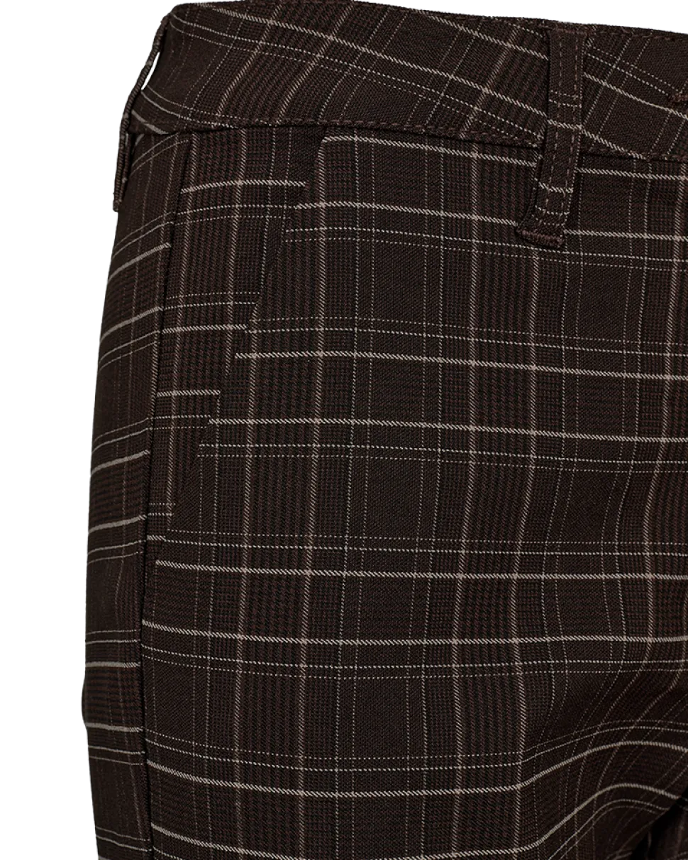 Freequent naisten housut, REX PANT Beige Ruutu