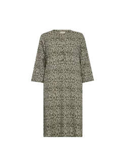 Freequent naisten mekko, ADNA DRESS Vihreä Kuosi