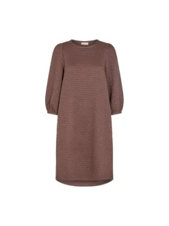 Freequent naisten mekko K-BUBBLE DRESS, tummanruskea