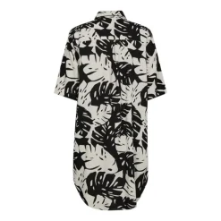 Freequent naisten mekko, LAVISCO SHIRTDRESS Musta Kuosi
