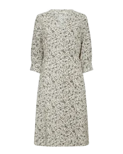 Freequent naisten mekko Molli Dress, kuosillinen beige