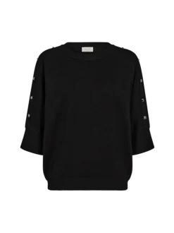Freequent Naisten Neule, ANI PULLOVER Musta