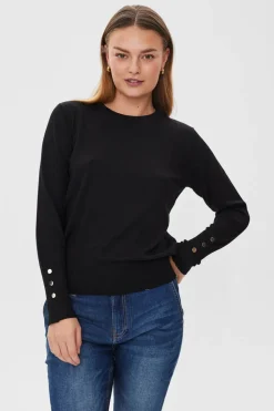 Freequent Naisten Neule, FQKATIE PULLOVER Musta
