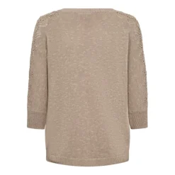 Freequent naisten neule, MUST PU Vaalea Beige