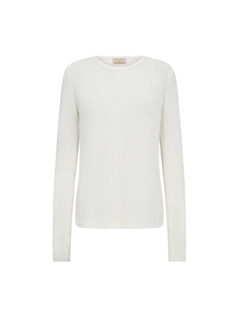 Freequent naisten neulepusero Ellis Pullover O-Neck, valkoinen