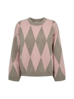 Freequent naisten neulepusero SORA PULLOVER, vaaleanpunainen kuosi