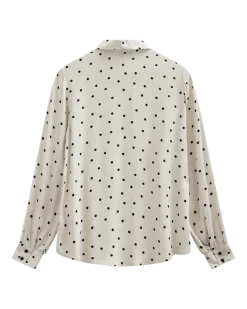 Freequent naisten paitapuserot Lovy Shirt, kuosillinen beige