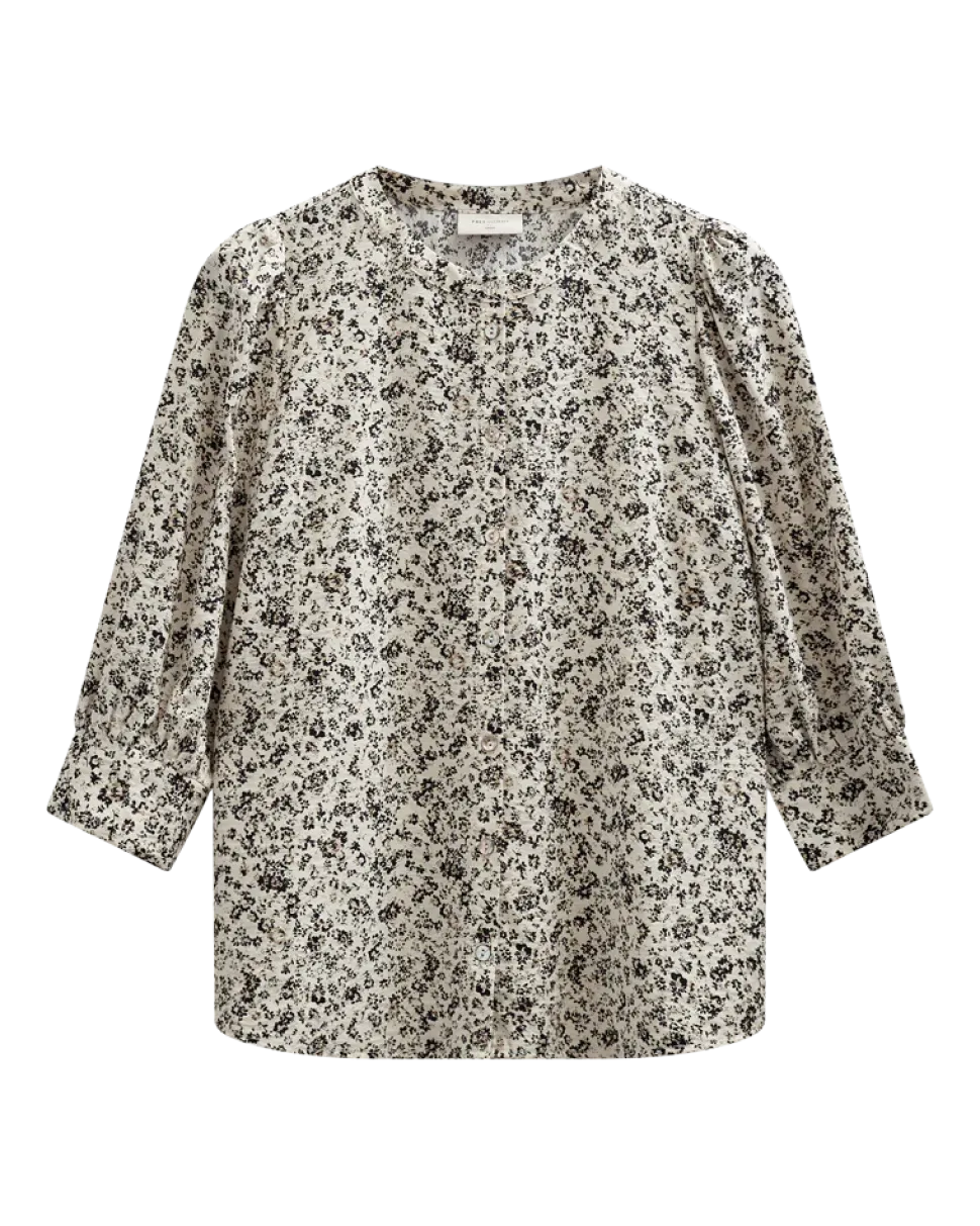 Freequent naisten pusero Molli Shirt, kuosillinen beige