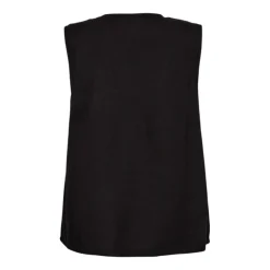 Freequent naisten toppi, LAVA TOP V-NECK Musta