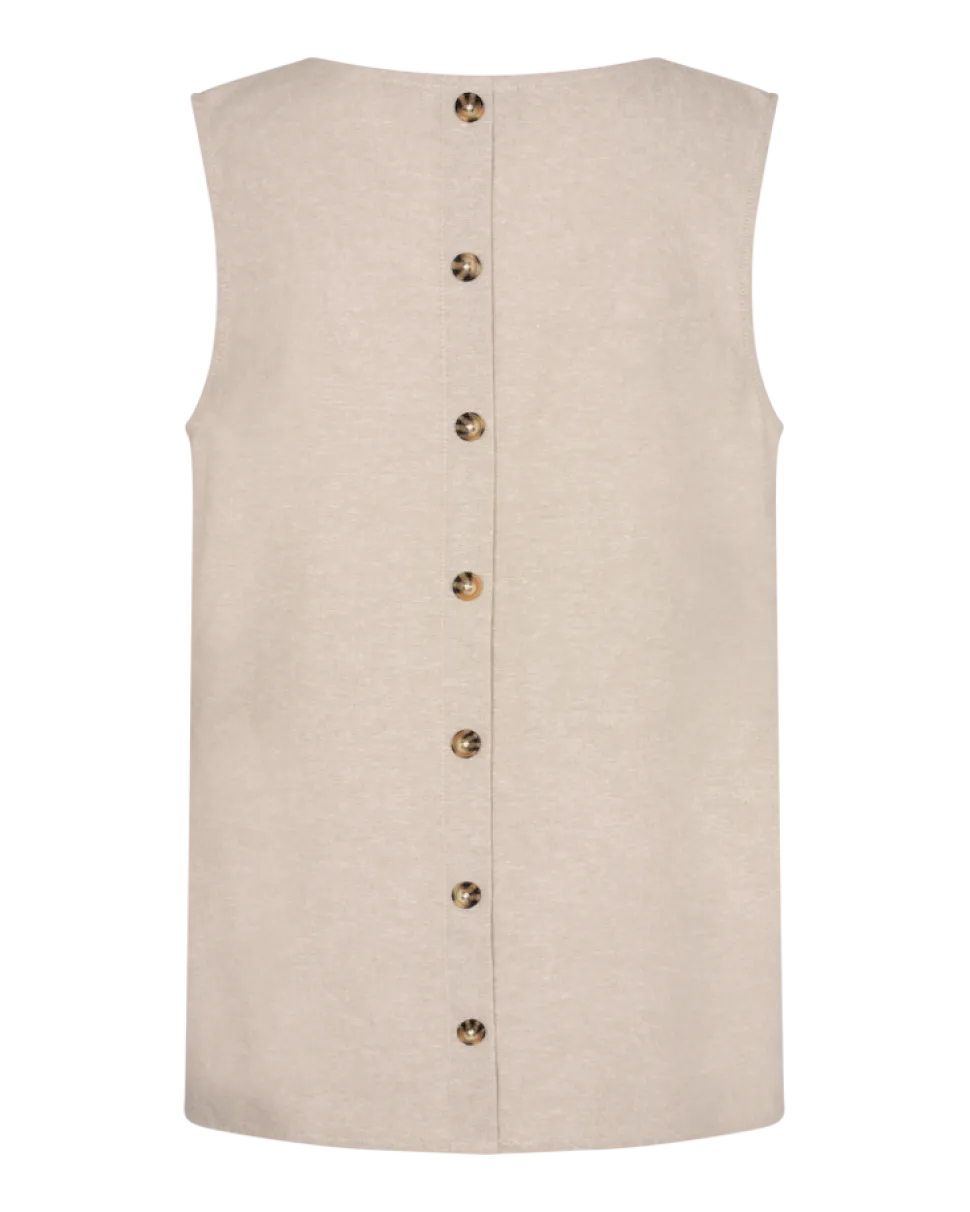 Freequent Naisten Toppi Lava Top Vaalea Beige