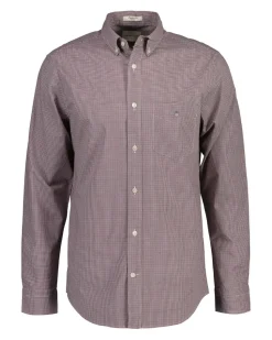 Gant kauluspaita, POPLIN MICRO MULTI CHECK Punainen Ruutu