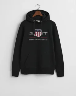 Gant miesten huppari REG ARCHIVE SHIELD HOODIE, musta
